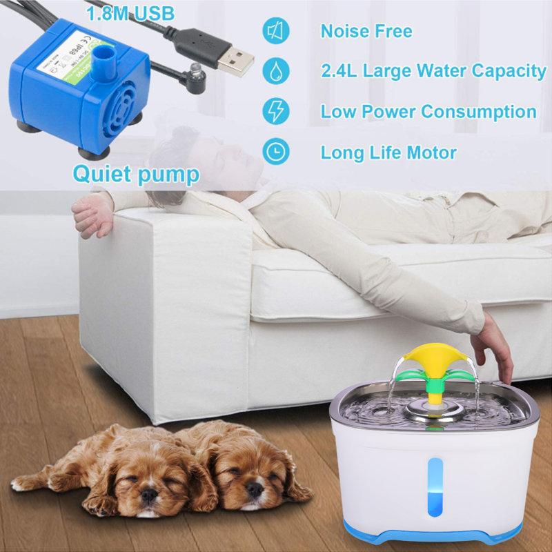 MIFXIN Automatic Electric Pet Water Fountain With Filter +mat & Reviews